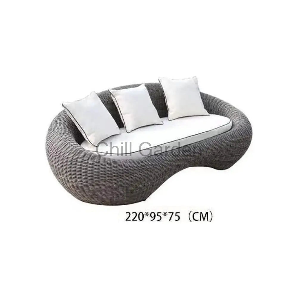籐制沙發 5人座套裝 ︳藤椅 咖啡桌︳戶外傢俬 Sofa013