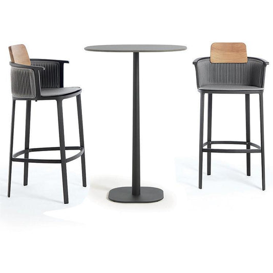 (BA03) High Bar table and chair Set  - Slate Top