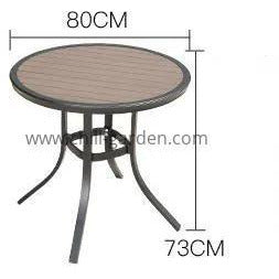 80*80CM  啡色 環保木 圓形餐桌 ︳桌子 餐桌 ︳傢俬 戶外傢俬 ︳陽台 庭園 TC016